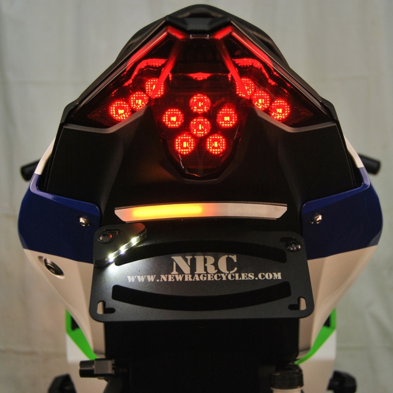 Kawasaki Ninja 500 Fender Eliminator - New Rage Cycles - LED Turn Signals - Black - `24-`27